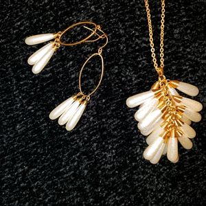 Plunder pearl earring/necklace
